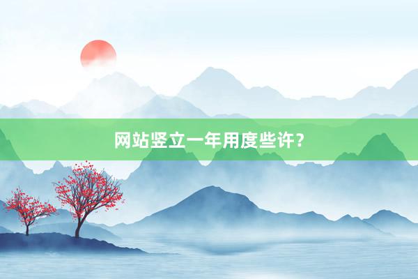网站竖立一年用度些许？