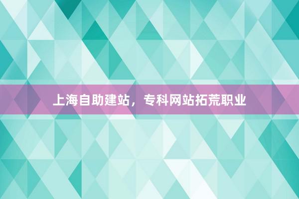 上海自助建站，专科网站拓荒职业