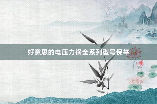 好意思的电压力锅全系列型号保举